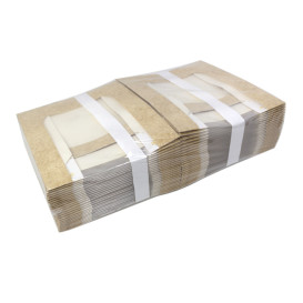 Envase de Cartón Cuadrado PackiPack Vision Kraft 23x23x5,8cm (50 Uds)