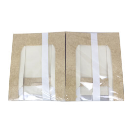Envase de Cartón Cuadrado PackiPack Vision Kraft 23x23x5,8cm (50 Uds)