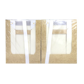 Envase de Cartón Cuadrado PackiPack Vision Kraft 28x28x8cm (50 Uds)