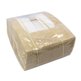 Envase de Cartón Cuadrado PackiPack Vision Kraft 24x24x10cm (25 Uds)
