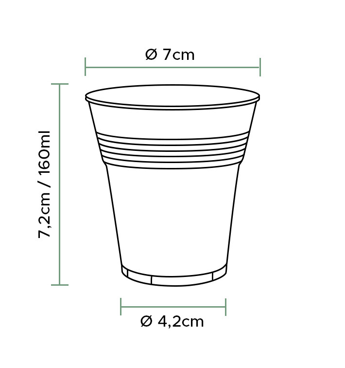 vasos de plástico PS