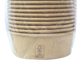 Ensaladera Cartón Kraft-Kraft 600ml Ø15,0cm (50 Uds)