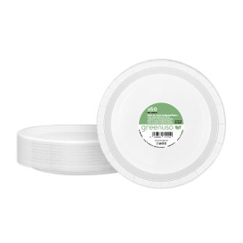 Plato de Cartón Redondo Antigrasa Blanco Ø26cm 250g/m² (350 Uds)