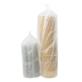 Tarrina de Cartón Kraft-Kraft con Tapa PET 750ml Ø15cm (50 Uds)