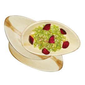 Plato Ovalado Hoja de Palma 26x16x2,5cm (25 Uds)