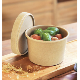 Tarrina de Cartón Kraft-Kraft 250ml Ø9,0cm (400 Uds)