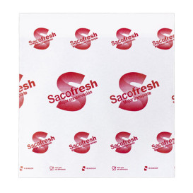 Bolsa PE y Papel Reutilizable Solapa Adhesiva Sacofresh Roja 30x25cm (100 Uds)