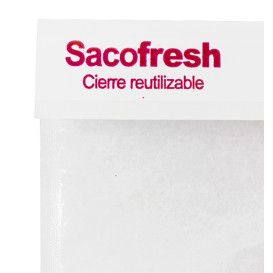 Bolsa PE y Papel Reutilizable Solapa Adhesiva Sacofresh Roja 30x20cm (100 Uds)
