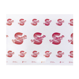 Bolsa PE y Papel Reutilizable Solapa Adhesiva Sacofresh Roja 30x36cm (1.000 Uds)