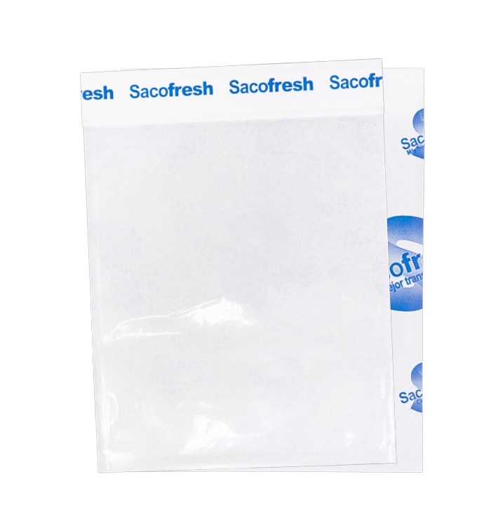 Bolsa PE y Papel Solapa Adhesiva Sacofresh Azul 30x20cm (1.200 Uds)