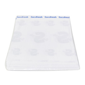 Bolsa PE y Papel Solapa Adhesiva Sacofresh Azul 30x25cm (100 Uds)