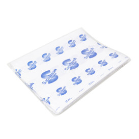 Bolsa PE y Papel Solapa Adhesiva Sacofresh Azul 30x36cm (100 Uds)