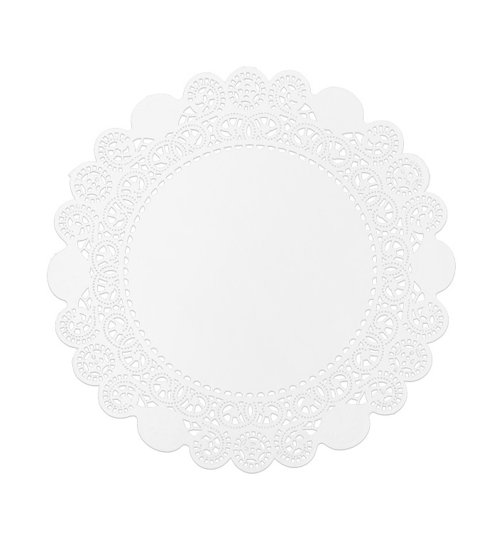 Rodal de Papel Calado Blanco Litos Ø11,5cm (250 Uds)