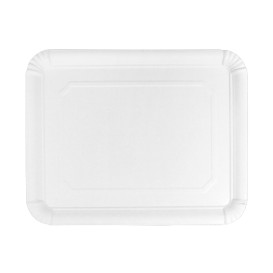 Bandeja de Cartón Rectangular Blanca 22x28cm (400 Uds)