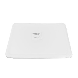 Bandeja de Cartón Rectangular Blanca 22x28cm (400 Uds)