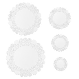 Rodal de Papel Calado Blanco Litos Ø14cm (250 Uds)