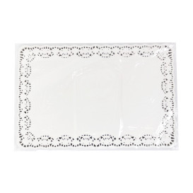 Blonda de Papel Calada Blanca Litos 20x30cm (250 Uds)