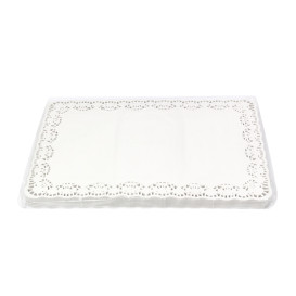 Blonda de Papel Calada Blanca Litos 20x30cm (250 Uds)