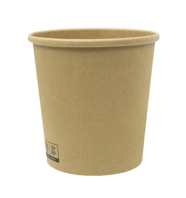 Tarrina de Cartón Kraft-Kraft 450ml Ø9,5cm (400 Uds)