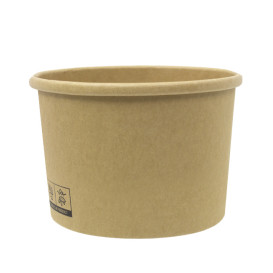 Tarrina de Cartón Kraft-Kraft 250ml Ø9,0cm (400 Uds)
