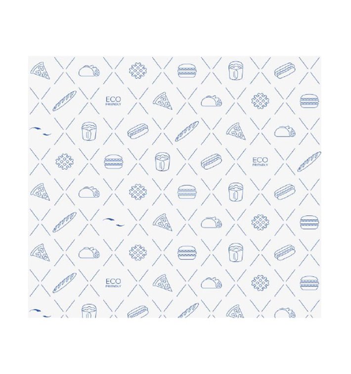 Envuelta Antigrasa Eco Azul 30x30cm (5.000 Uds)