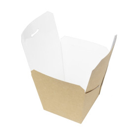 Caja de Comida para Llevar Wok Kraft 450ml (25 Uds)