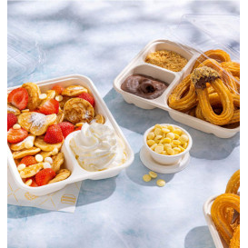 Bandeja de Caña de Azúcar para Nachos 3C 16,5x21x5x3,5cm (50 Uds)
