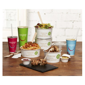 Vaso Cartón 12Oz/360ml "Enjoy" Ø8,0cm (2000 Uds)
