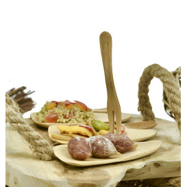 Mini Tenedor de Bambú Degustación 9cm (24 Uds)