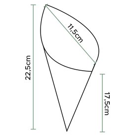 Cono de Papel Antigrasa Kraft 19,5cm 50gr (2.000 Uds)