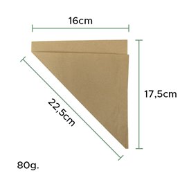 Cono de Papel Antigrasa Kraft 19,5cm 50gr (100 Uds)