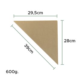 Cono de Papel Antigrasa Kraft 39cm 600gr (100 Uds)