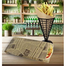 Cono de Papel Antigrasa Kraft 19,5cm 50gr (100 Uds)