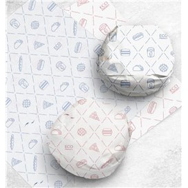 Envuelta Antigrasa Eco Azul 30x30cm (5.000 Uds)