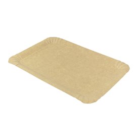 Bandeja de Cartón Rectangular Kraft 14x21 cm (100 Uds)