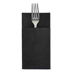 Servilleta Kanguro Airlaid Negro 40x40cm (30 Uds)