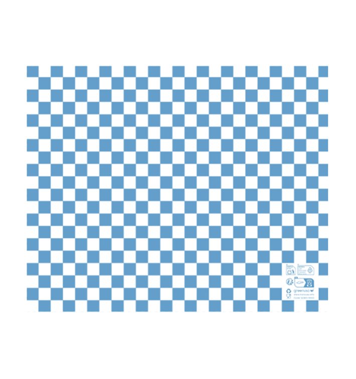 Envuelta Antigrasa “Vichy” Azul 20x24,5cm (1.000 Uds)