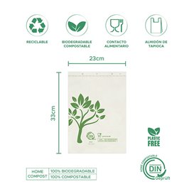 Bolsa Mercado Block Home Compost “Be Eco!” 23x33cm G48 (100 Uds)