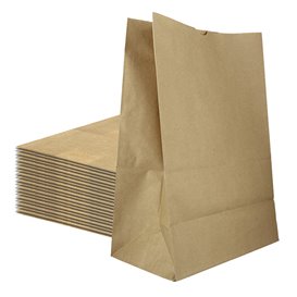 Bolsa de Papel Sin Asas Kraft 70g/m² 20+16x40cm (500 Uds)