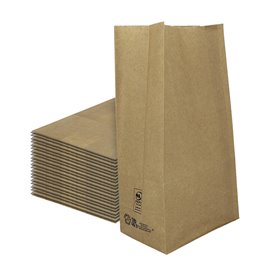 Bolsa de Papel Sin Asas Kraft 50g/m² 15+9x28cm (1.000 Uds)