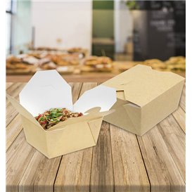 Caja Americana Kraft 19,7x14x6,5cm 1800ml (25 Uds)