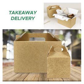 Caja de Menú Kraft 131x131x115mm (250 Uds)