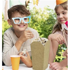 Caja Palomitas Pequeña Kraft 45g 6,5x8,5x15cm (25 Uds)