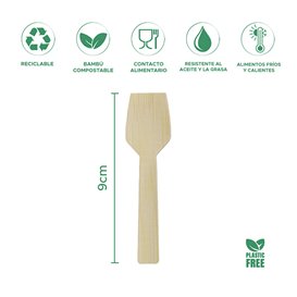 Cuchara de Bambú 9cm (100 Uds)