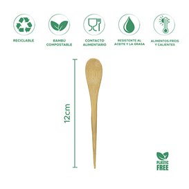 Cucharilla de Bambú 12cm en caja (24 Uds)