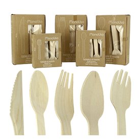 Cuchillo de Madera Eco 16cm (100 Uds)