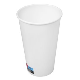 Vaso Cartón 16 Oz/500ml Blanco Ø9cm (25 Uds)