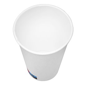 Vaso Cartón 16 Oz/500ml Blanco Ø9cm (25 Uds)