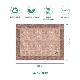 Mantel Individual de Papel Kraft "Arpillera" 30x40cm 40g/m² (1.000 Uds)