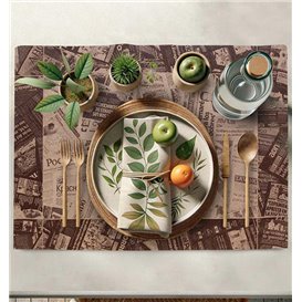Mantel Individual Papel 30x40cm Kraft "Prensa" 50g (2500 Uds)